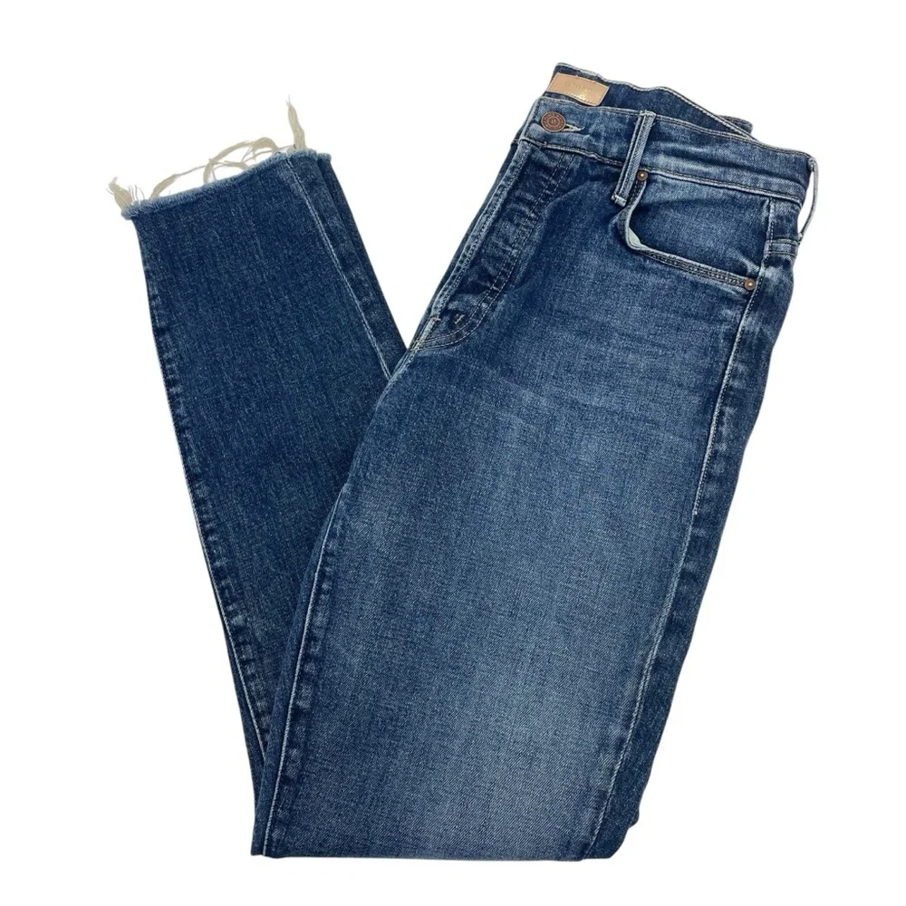 MOTHER The Stunner Fray Jeans 27 Blue